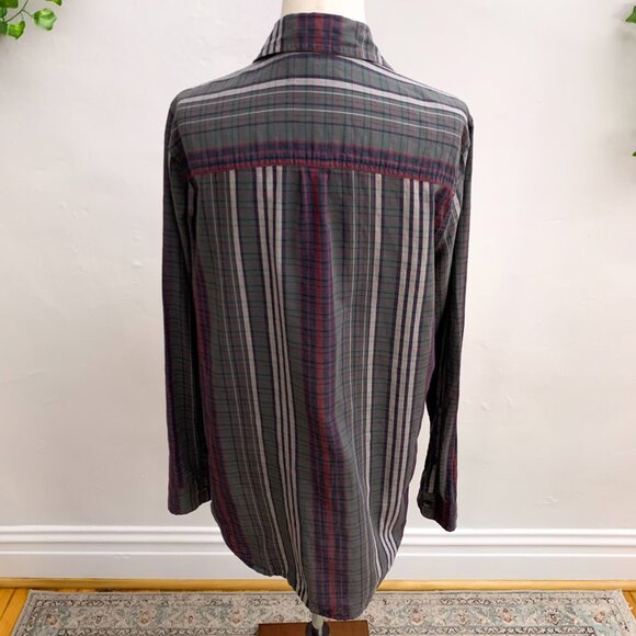 Madewell Classic Ex-Boyfriend Cotton Oversized Shirt Rockvale Plaid Medium - Picture 5 of 11